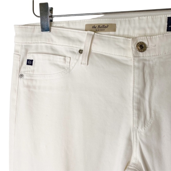 AG Adriano Goldschmied The Ballad Slim Boot Jeans Coastal Grandma White Size 29R - Picture 12 of 15